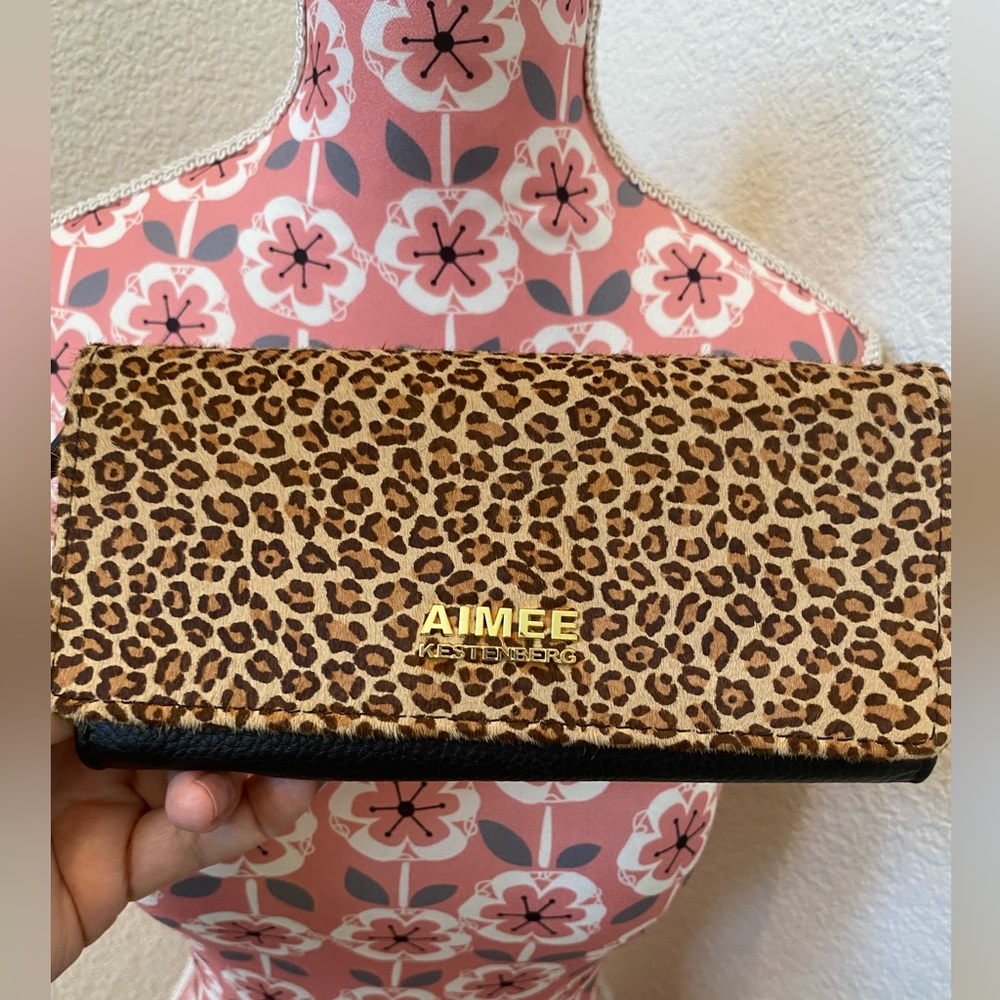 Aimee Kestenberg NWT Leopard Print Clutch